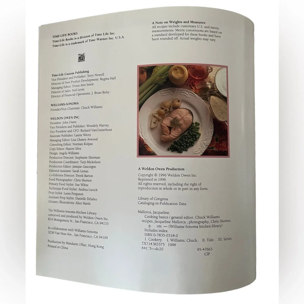 Williams Sonoma Cooking Basics Recipes & Techniques - Hardcover Book